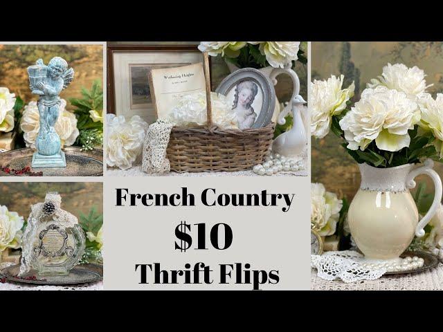 $10 Thrift  and Upcycle: How to make a French country-style decor for Shabby Chic Trash To Treasure