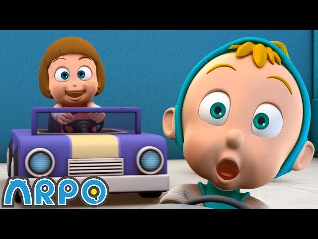 Racing Car BABIES! | ARPO The Robot Classics | Funny Cartoons for Kids