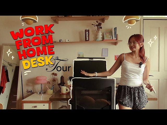 WFH Desk Set-Up for Productivity ️ cable management, decoration & organization tips