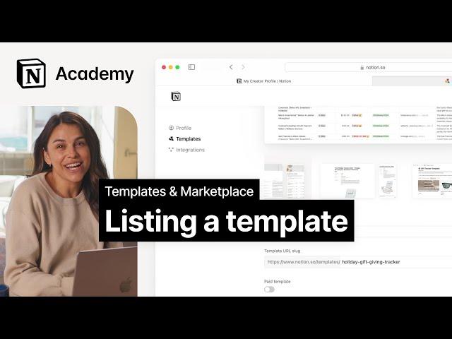 Listing a template on Notion's Marketplace