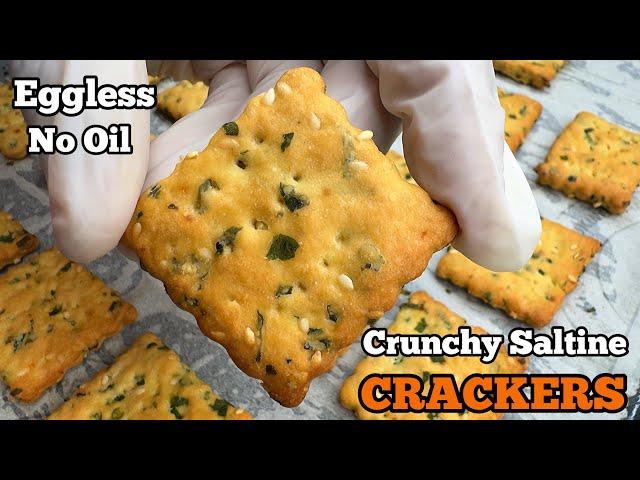 Homemade Crunchy Saltine Crackers Recipe ! Step-by-Step Tutorial ! Delicious Biscuits !