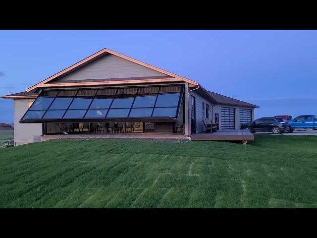 FULL GLASS Hydraulic Door by Architectural Specialties Wyoming Sunset