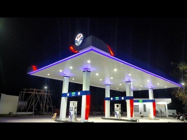 HPCL canopies made by Baba Enterprises #petrolpump #canopies #siteworks #construction #contractors