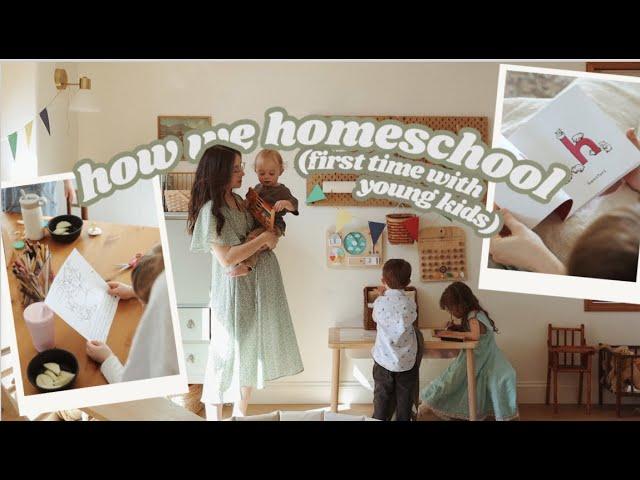 How We Homeschool (as newbies who know nothing) Routine, Tour, & Curriculum for ages 5, 3, & 1!