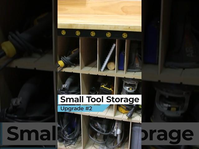 Organize your shop with a small tools storage rack... #shoporganization #shopupgrade #woodshop