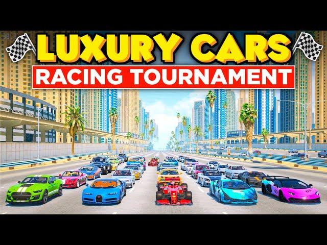 1000+ SUPER LUXURIOUS CARS RACING TOURNAMENT IN DUBAI | FASTEST DRAG RACE | GTA 5 MODS!