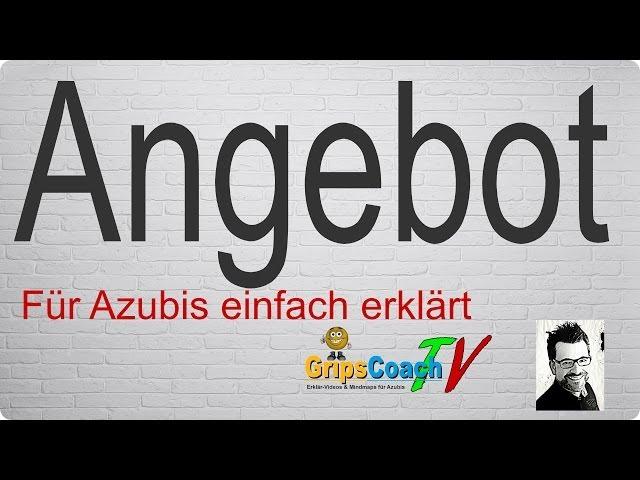 ANGEBOT  einfach erklärt ⭐ GripsCoachTV