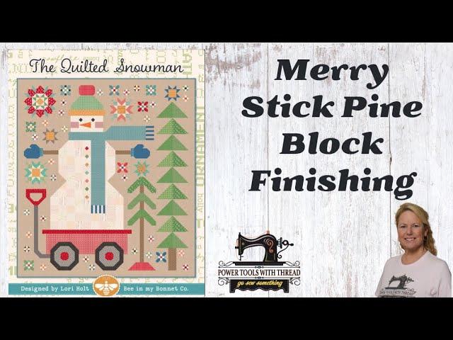 Frito’s Christmas! Finishing the Merry Stick Pine Tree Block, the Stitchuation Room, 12/24/24