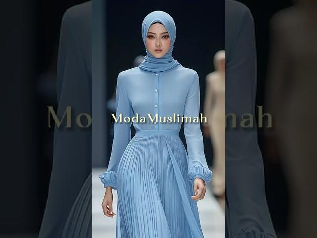 Pastel Blue Baju Kurung | Modern Malaysian Muslimah Office Modest Fashion 2025