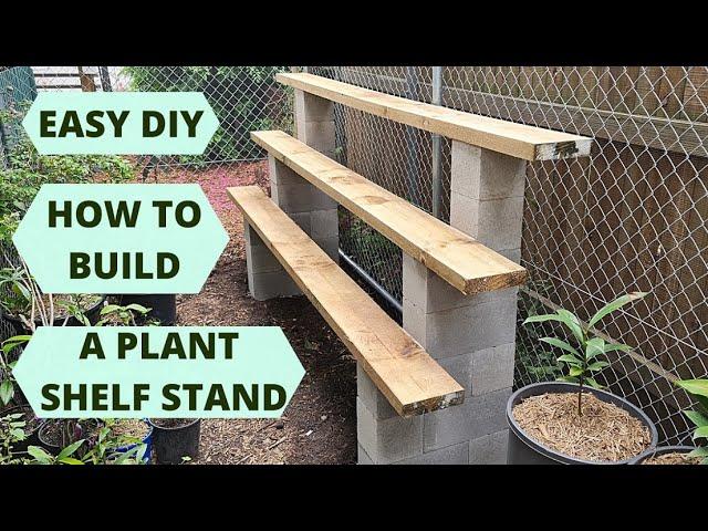 DIY How to build a simple Plant Stand / Plant Shelf