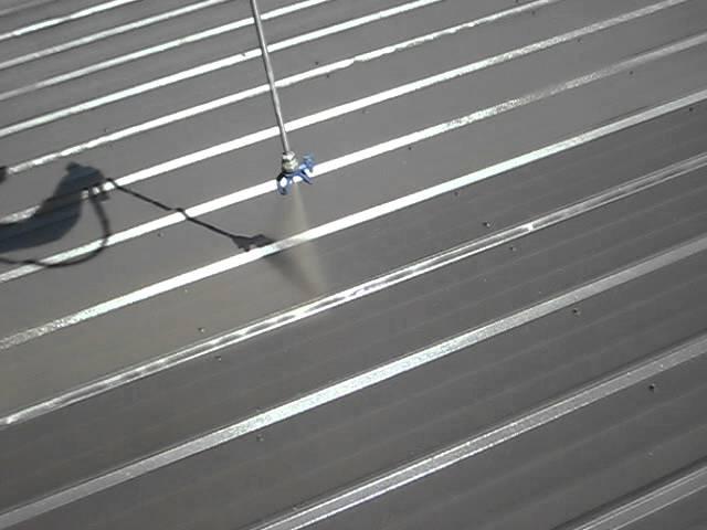 Nutech Paint Metal Roof Restoration Alabama 2nd color coat.AVI