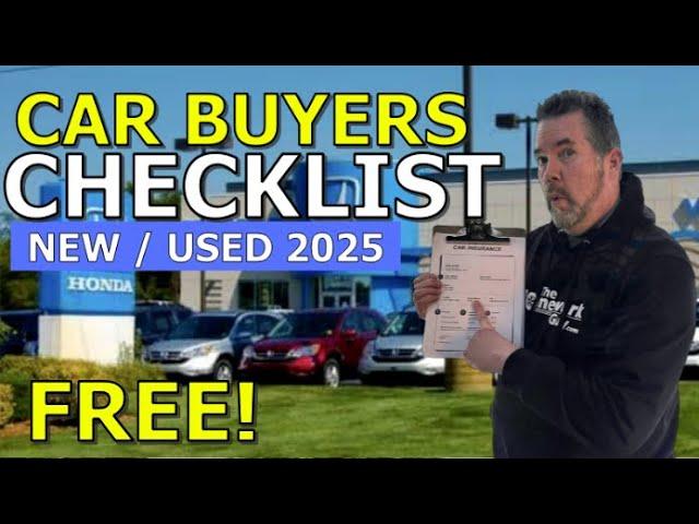 FREE CAR BUYERS CHECKLIST (PDF Download) Kevin Hunter the Homework Guy