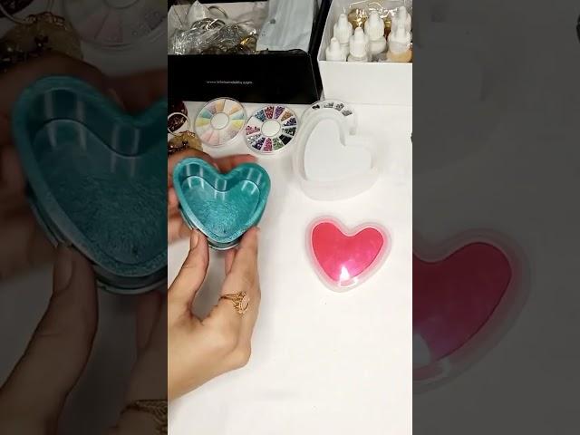 Handcrafted Resin Heart Boxe.                     #resincrafts #Resin art for beginners#resinartist