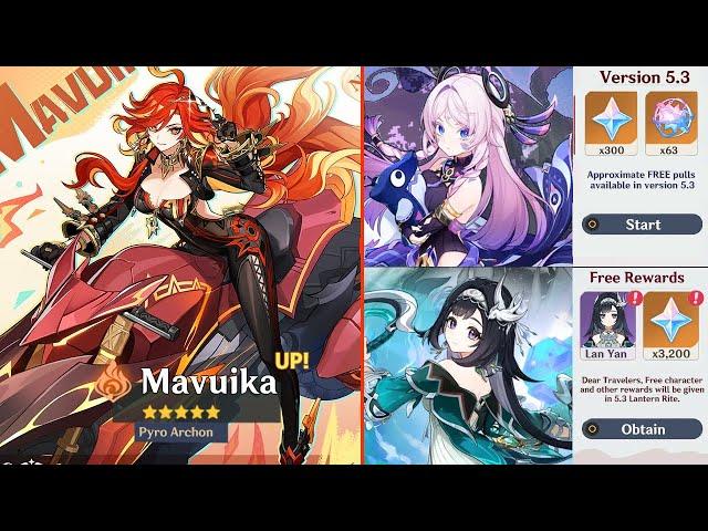 FINALLY MAVUIKA OFFICIAL ANNOUNCEMENT IS HERE! 3 New Characters 1 is FREE - Genshin Impact