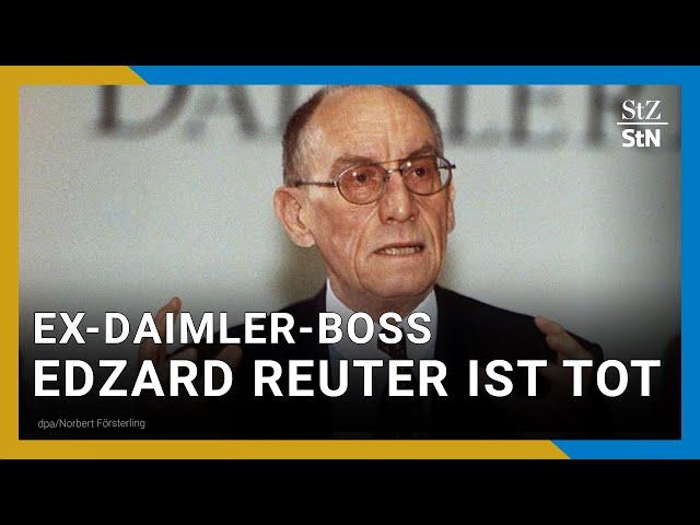 Früherer Daimler-Chef Edzard Reuter mit 96 Jahren verstorben