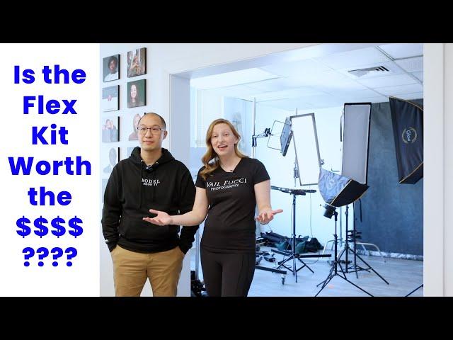 Westcott Cine Flex kit Head-to-Head Headshot Challenge with Godox AD300 Strobes in Stripboxes