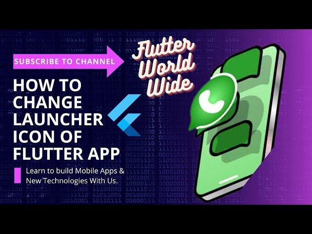 How to Change Launcher Icon of Flutter App || Subscribe to Our Channel #flutter #world #wide #yt