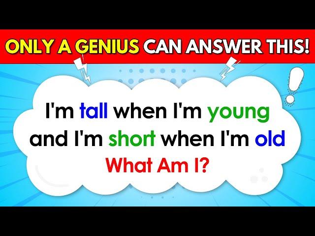 ONLY A GENIUS CAN ANSWER THESE 20 TRICKY RIDDLES  | Riddles Quiz