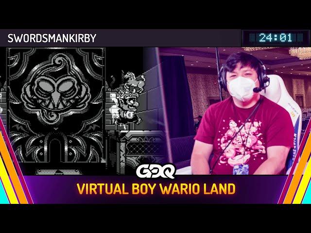 Virtual Boy Wario Land by swordsmankirby in 24:01 - Summer Games Done Quick 2024