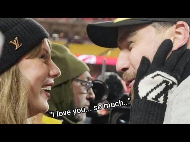 The FULL CONVERSATION Between Taylor Swift and Travis Kelce on the field at AFC Championship...