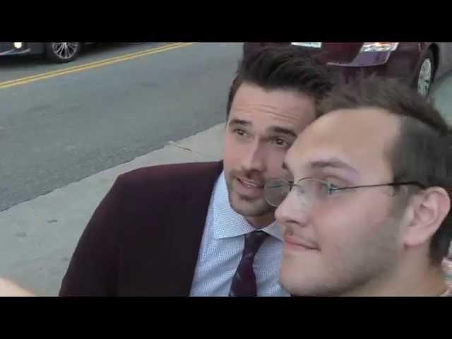 Brett Dalton greets fans at the American Ultra Premiere at Ace Hotel in Los Angeles