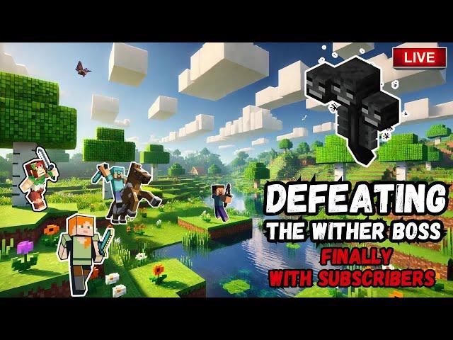 Defeating The Wither Finally With My Subscribers | Minecraft Live Stream | Vivek Gaming #minecraft