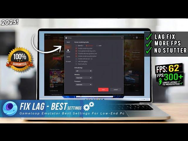 Gameloop Best Settings For Low End Pc/Laptop 2024 | Gameloop Emulator Boost Performance