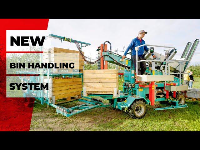 KRÓLIK Z-4 trailer with Darwin TECNOFRUIT CF 105 | Bin handling system