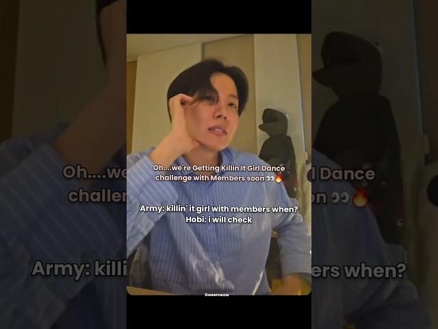 BTS KILLIN IT GIRL DANCE CHALLENGE.....Hobi weverse Live #bts #방탄소년단