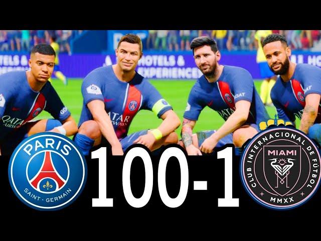 FIFA 25- MESSI RONALDO NEYMAR & MBAPPE | ALL STARS | PSG 100-0 MANCHESTER CITY #fc25