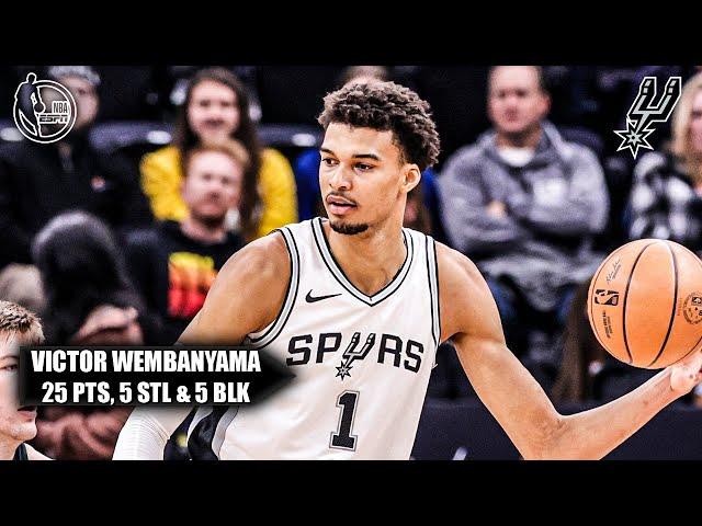  5x5 alert  Victor Wembanyama becomes the THIRD player with multiple 5x5 games  | NBA Highligh