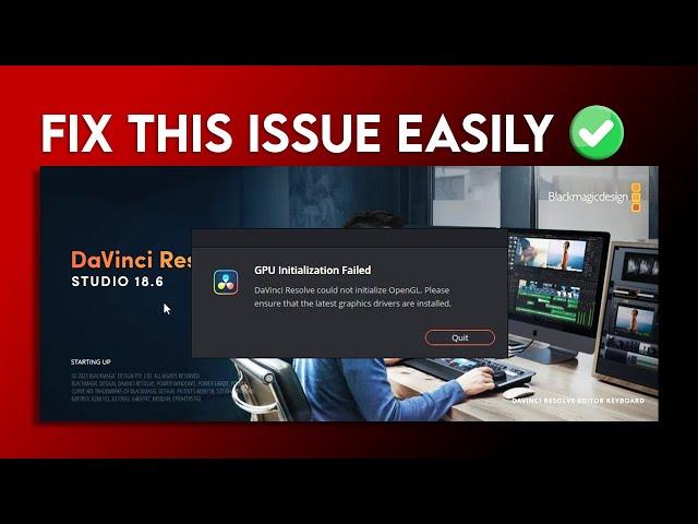 DaVinci Resolve GPU Initialization Failed Fix | Quick & Easy Solutions