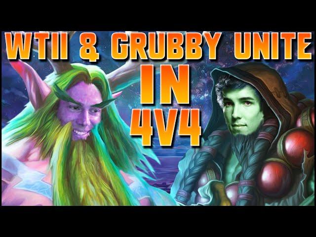 WTII & GRUBBY Unite In 4v4! | WC3