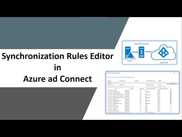 Synchronization Rules Editor in Azure AD Connect | Create custom synchronization rules