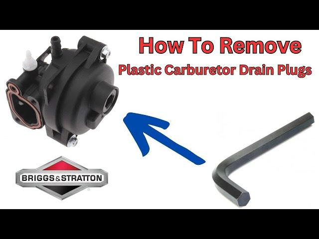 How To Remove Briggs & Stratton E-Series Carburetor Nut Bowl Drain #smallenginerepair #mechanic