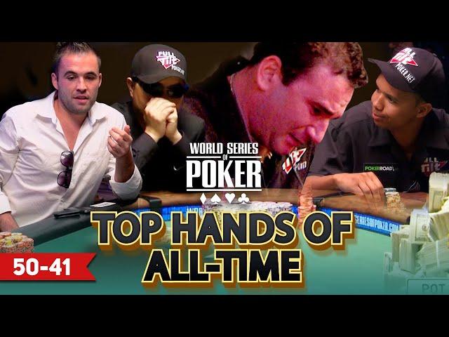 WSOP Top 100 Hands of All Time | 50-41 | Crying Mike Matusow, Phil Ivey, Jerry Yang & Greg Raymer