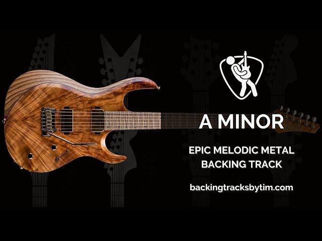 Epic Melodic Metal Backing Track in A Minor | 100 BPM