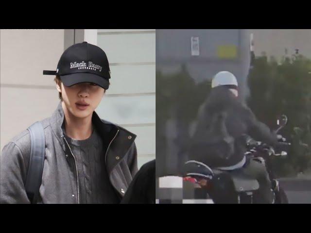 bts news today! bts Jin arrives in Nonsan, ride a motorcycle to Jimin camp alone, what's wrong?