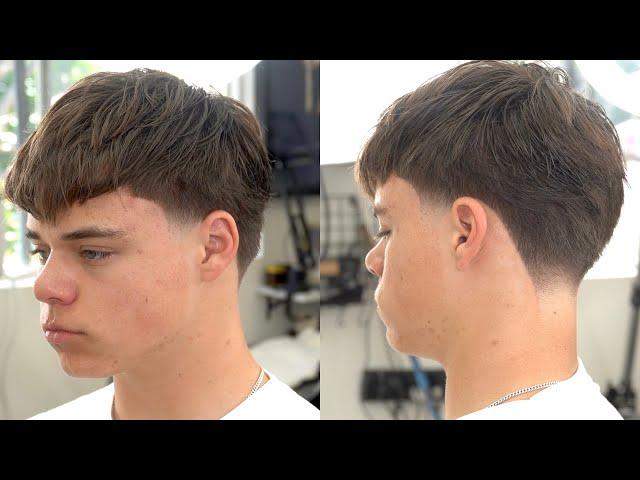 How To Do a DARK Low Taper on Straight Hair | Barber Tutorial