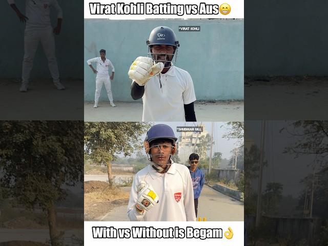 Virat Kohli batting(With or without his Begam) #shorts #cricket