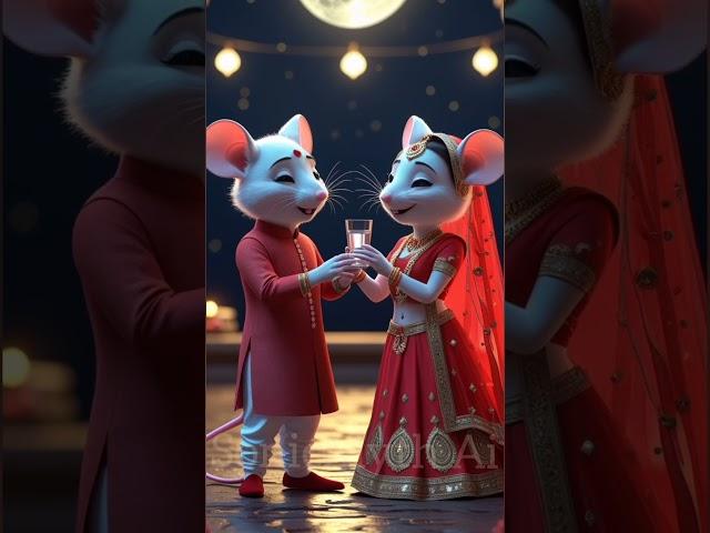 Mouse Love Story ️ || karva chauth per || #short #mouse #love #funny #ai