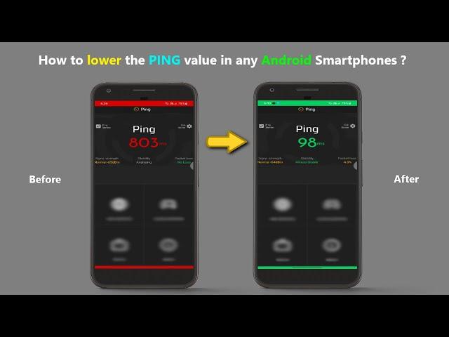 How to lower the PING value in any Android Smartphones ?