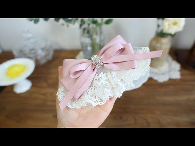 에일린리본공예DIY409 구상부터재단까지 리본핀을 만드는 과정과 방법 how to make lovely ribbonbow  diy craft tutorial蝴蝶结手工教程