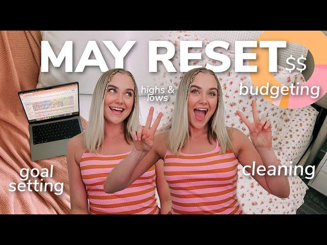 MAY MONTHLY RESET 2023: budgeting, goal setting, cleaning, highs & lows