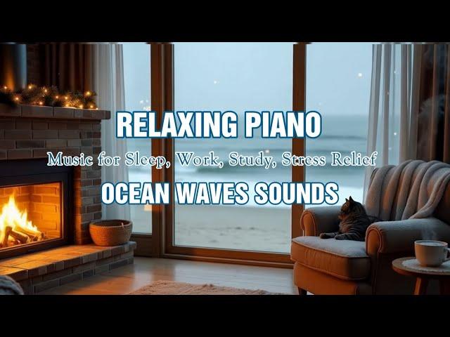 Ocean Wave Sounds & Piano for Sleep, Study & Relaxation #oceanwaves #pianomusic #studysounds #relax