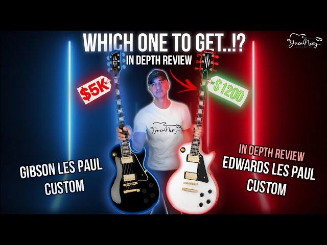 GIBSON LES PAUL CUSTOM VS EDWARDS LES PAUL CUSTOM - Which One Should You Get..!? In Depth Review!