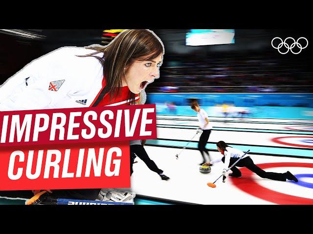 The most impressive curling shots in Olympic history! 