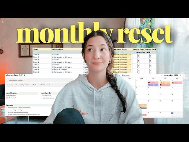 December Monthly Reset: income & expenses, content planning and winter arc goals