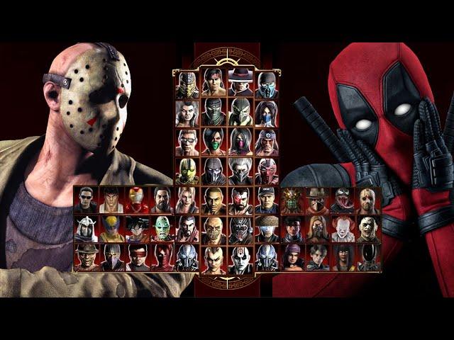 Mortal Kombat 9 - JASON VOORHEES & DEADPOOL - Expert Tag Ladder - Gameplay @(1080p) - 60ᶠᵖˢ 