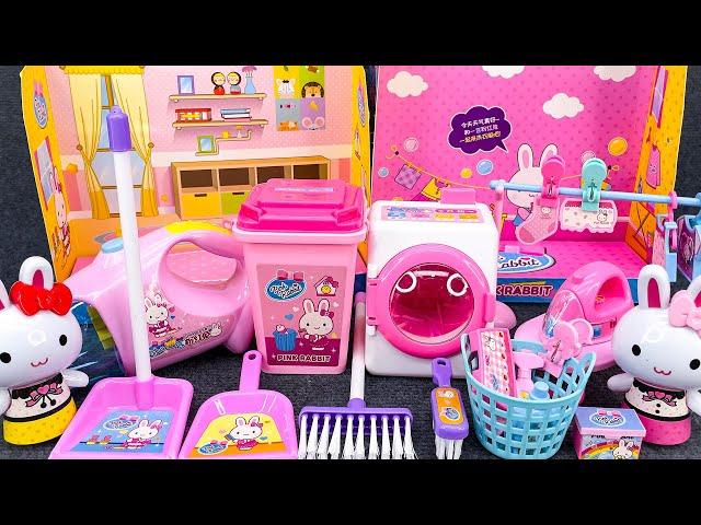 TOY COLLECTION | Cute Pink Washing Machine, Refrigerator, Kitchen, Supermarket, Baby Doll ASMR Toys